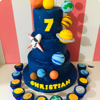 Chris Outer Space Custom Cake